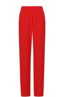 Брюки прямого кроя с завышенной талией декоративной отделкой Maison Margiela