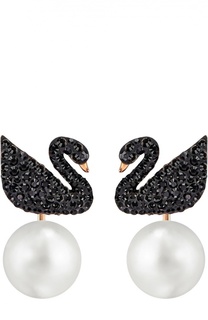 Серьги Iconic Swan с подвесками Swarovski