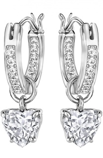 Серьги Attract Heart с подвесками Swarovski