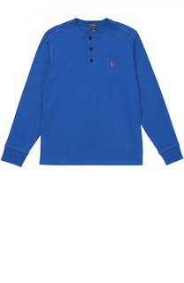Хлопковая футболка хенли с длинными рукавами Polo Ralph Lauren