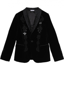 Бархатный пиджак с вышивкой Dolce &amp; Gabbana