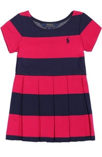 Платье с короткими рукавами и плиссированной юбкой Polo Ralph Lauren