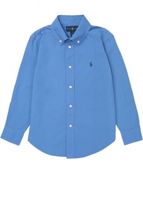 Хлопковая рубашка с воротником button down Polo Ralph Lauren
