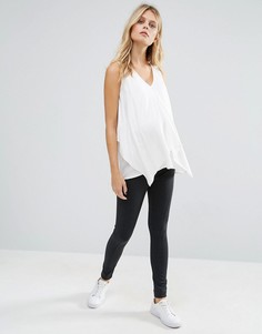 Леггинсы для беременных с эластичными вставками по бокам Mamalicious - Серый Mama.Licious