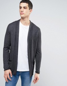 Кардиган из тонкого трикотажа с карманами Casual Friday - Серый