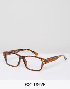 Квадратные очки Reclaimed Vintage - Коричневый