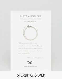 Серебряное кольцо с гравировкой Thrive Maya Angelou Legacy by Dogeared - Серебряный