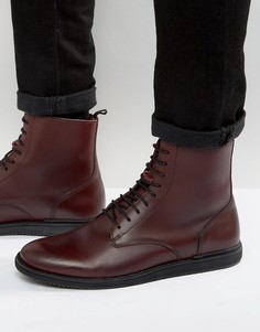 Кожаные ботинки на шнуровке Zign - Красный