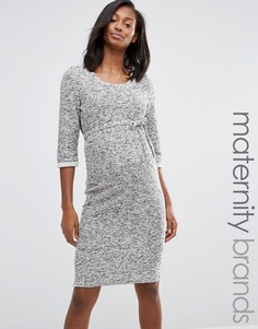 Трикотажное платье для беременных Mamalicious Maternity - Серый Mama.Licious