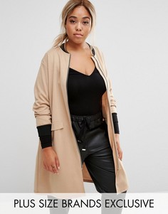 Удлиненная куртка-пилот Pink Clove - Бежевый