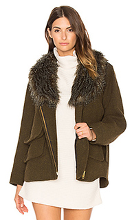 Detachable faux fur collar flak jacket - Smythe