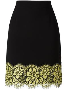 lace detail straight skirt Boutique Moschino
