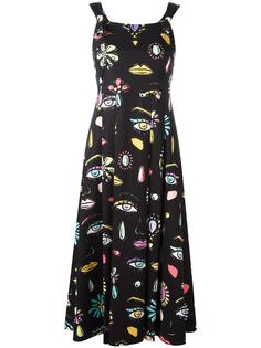 multi print flared dress Boutique Moschino
