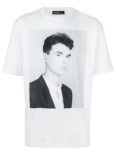 футболка с прямоугольным принтом Raf Simons