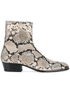 ботинки с эффектом змеиной кожи Maison Margiela