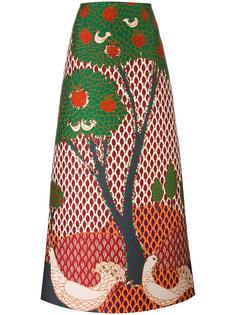 embroidered tree maxi skirt Red Valentino