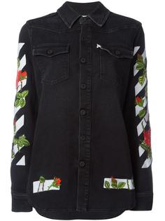 джинсовая куртка с вышивкой роз Off-White