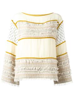 топ в стиле пэчворк с бахромой See By Chloé