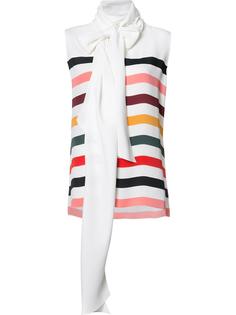 striped sleeveless blouse Carolina Herrera