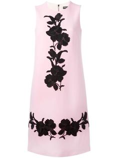 платье-шифт с вышивкой в виде роз Dolce &amp; Gabbana