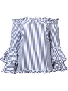 off-shoulder striped blouse Caroline Constas