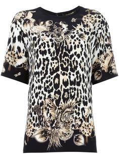 футболка с леопардовым узором Roberto Cavalli