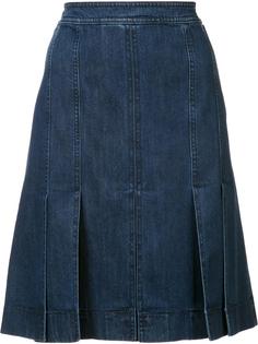 джинсовая плиссированная юбка  Michael Kors