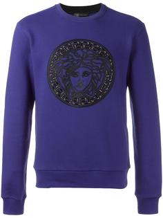 Medusa leather detail sweatshirt Versace