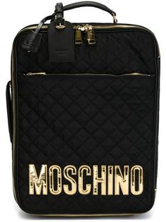 стеганый чемодан с логотипом  Moschino