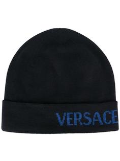 side logo beanie Versace