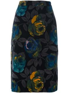 юбка с цветочным принтом Emanuel Ungaro Vintage