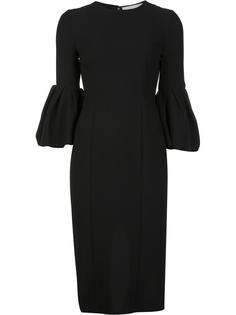 приталенное платье с широкими рукавами Carolina Herrera
