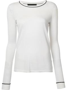 contrast neck knitted T-shirt Jenni Kayne