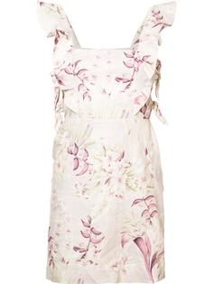 floral print pleated trim dress Zimmermann