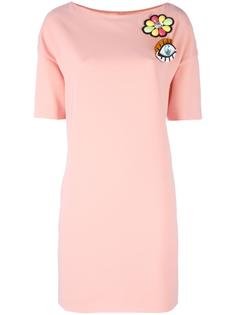 boat neck embellished dress Boutique Moschino