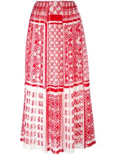 foulard-print plumetis-chiffon maxi skirt Fendi