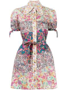 floral print mini shirt dress Olympia Le-Tan