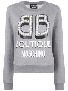 толстовка с принтом логотипа Boutique Moschino