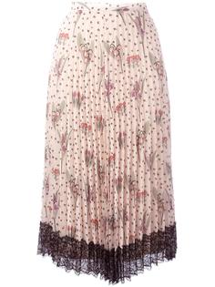 pleated floral skirt  Red Valentino