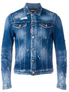 джинсовая куртка с потертой отделкой Dsquared2