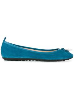 metallic detailing ballerinas Tod's