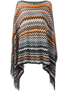 пончо с узором зигзаг Missoni