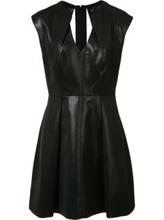 pleated front V-neck dress Halston Heritage