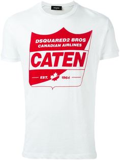 футболка с принтом caten Dsquared2