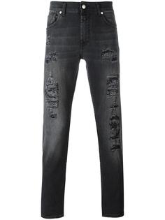 distressed slim-fit jeans Alexander McQueen