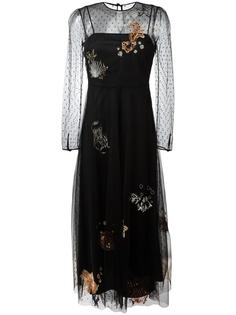 платье с вышивкой Red Valentino