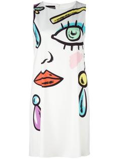 face print shift dress Boutique Moschino
