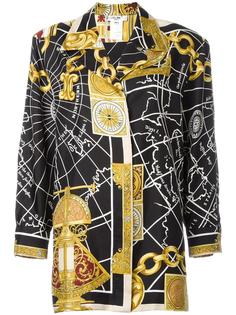 world print oversized shirt Céline Vintage