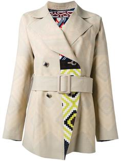 geometric pattern coat Issey Miyake