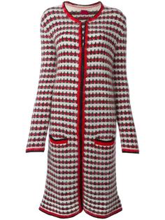 длинное трикотажное пальто Moncler Gamme Rouge